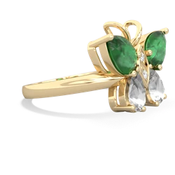 Emerald Butterfly 14K Yellow Gold ring R2215