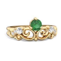 Emerald Crown Keepsake 14K Yellow Gold ring R5740