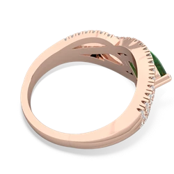 Emerald Diamond Rivers 14K Rose Gold ring R3070