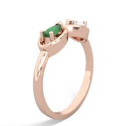 Emerald Infinity 14K Rose Gold ring R5050