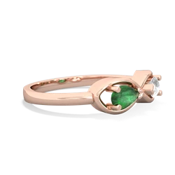 Emerald Infinity 14K Rose Gold ring R5050