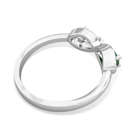 Emerald Infinity 14K White Gold ring R5050