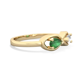 Emerald Infinity 14K Yellow Gold ring R5050