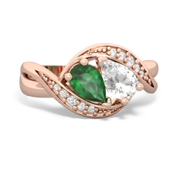 Emerald Summer Winds 14K Rose Gold ring R5342