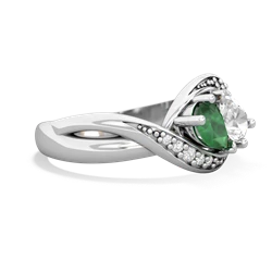 Emerald Summer Winds 14K White Gold ring R5342