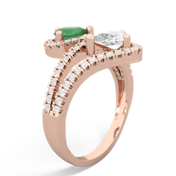 Emerald Diamond Dazzler 14K Rose Gold ring R3000