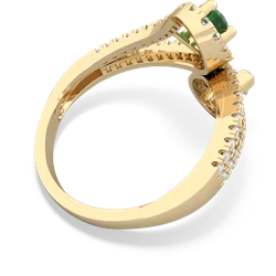 Emerald Diamond Dazzler 14K Yellow Gold ring R3000