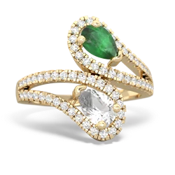 Emerald Diamond Dazzler 14K Yellow Gold ring R3000