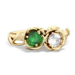 Emerald Rose Garden 14K Yellow Gold ring R5510