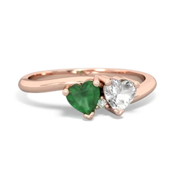 Emerald Sweethearts 14K Rose Gold ring R5260