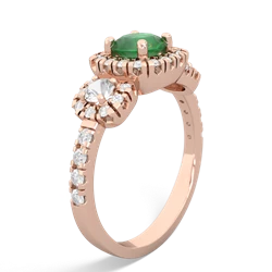 Emerald Regal Halo 14K Rose Gold ring R5350