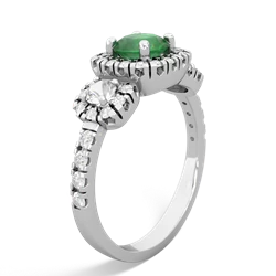 Emerald Regal Halo 14K White Gold ring R5350