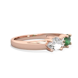 Emerald Pear Bowtie 14K Rose Gold ring R0865