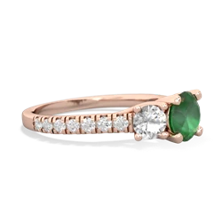 Emerald Pave Trellis 14K Rose Gold ring R5500