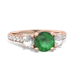 Emerald Pave Trellis 14K Rose Gold ring R5500