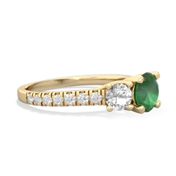 Emerald Pave Trellis 14K Yellow Gold ring R5500