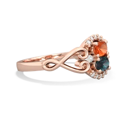 Fire Opal Love Nest 14K Rose Gold ring R5860