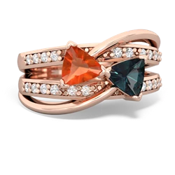 Fire Opal Bowtie 14K Rose Gold ring R2360