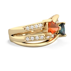 Fire Opal Bowtie 14K Yellow Gold ring R2360