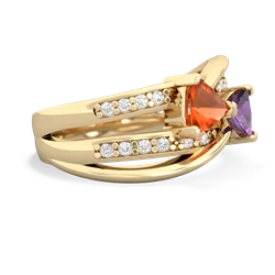 Fire Opal Bowtie 14K Yellow Gold ring R2360