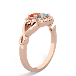 Fire Opal Love Nest 14K Rose Gold ring R5860