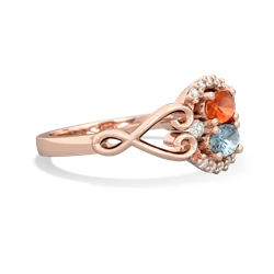 Fire Opal Love Nest 14K Rose Gold ring R5860