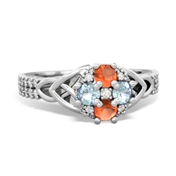 matching engagment rings - Celtic Knot Cluster Engagement