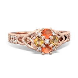 matching engagment rings - Celtic Knot Cluster Engagement