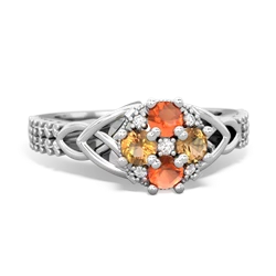 matching engagment rings - Celtic Knot Cluster Engagement