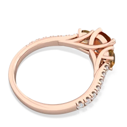 Fire Opal Pave Trellis 14K Rose Gold ring R5500