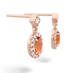 fire_opal milgrain earrings