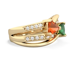 Fire Opal Bowtie 14K Yellow Gold ring R2360