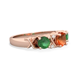 Fire Opal Hugs And Kisses 14K Rose Gold ring R5016