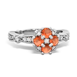 matching engagment rings - Sparkling Tiara Cluster