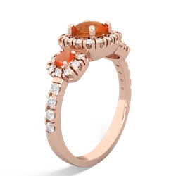 Emerald Regal Halo 14K Rose Gold ring R5350