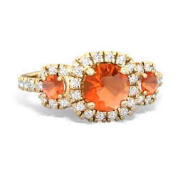 Citrine Regal Halo 14K Yellow Gold ring R5350