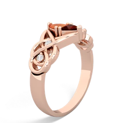 Fire Opal Keepsake Celtic Knot 14K Rose Gold ring R5300