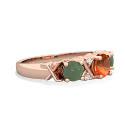 Fire Opal Hugs And Kisses 14K Rose Gold ring R5016