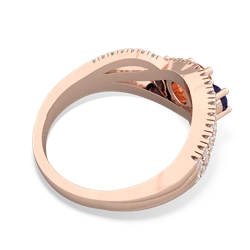 Fire Opal Three Stone Aurora 14K Rose Gold ring R3080