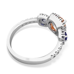 Fire Opal Regal Halo 14K White Gold ring R5350