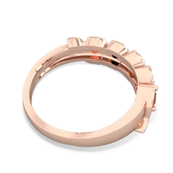 Fire Opal Anniversary Band 14K Rose Gold ring R2089