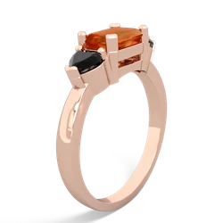 Fire Opal Three Stone 14K Rose Gold ring R5235