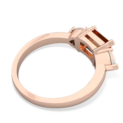 Fire Opal Three Stone 14K Rose Gold ring R5235