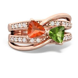 Fire Opal Bowtie 14K Rose Gold ring R2360