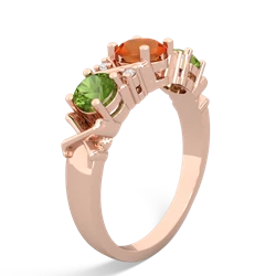 Fire Opal Hugs And Kisses 14K Rose Gold ring R5016