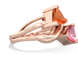 Fire Opal Split Band Swirl 14K Rose Gold ring R2341