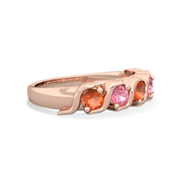 Fire Opal Anniversary Band 14K Rose Gold ring R2089