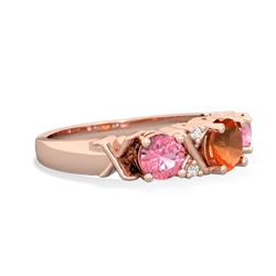 Fire Opal Hugs And Kisses 14K Rose Gold ring R5016