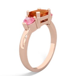 Fire Opal Three Stone 14K Rose Gold ring R5235