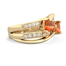Fire Opal Bowtie 14K Yellow Gold ring R2360